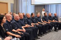 policjanci z Żor podczas prezentacji programu