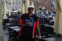 Asp.szt. Arkadiusz Muras po ukończeniu maratonu