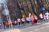 Policjanci podczas żorskich obchodów Święta Niepodległości