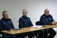 Od lewej Komendant Miejski Policji w Żorach, insp. Mariusz Krzystyniak oraz I Zastepca Komendanta Miejskiego Policji w Żorach