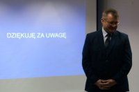 Leszek Urbańczyk podczas wystąpienia