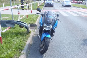 Motocykl biorący udział z wypadku