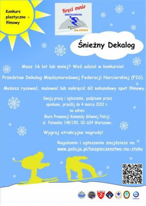 Plakat - konkurs Śnieżny dekalog