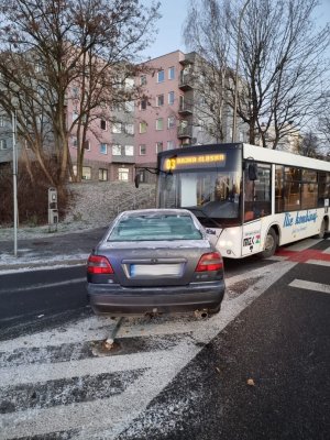 Kolizja z autobusem miejskim