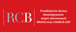 Przedłużenie stopni alarmowych BRAVO oraz CHARLIE-CRP