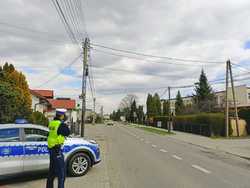 Policjant w trakcie działań