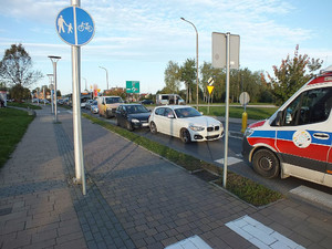 Kolizja drogowa na ulicy Wodzisławskiej z udziałem 3 pojazdów