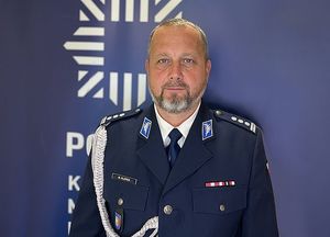 Na zdjęciu widać Komendanta Miejskiego  Policji w Żorach insp. Mariusza Klepka
