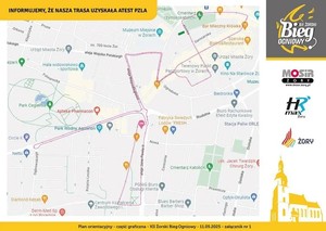 Grafika przedstawia mapę utrudnień i objazdów.