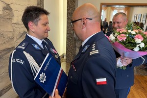 Na zdjęciu widać obchody Święta Policji w Żorach.