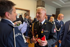Na zdjęciu widać obchody Święta Policji w Żorach.