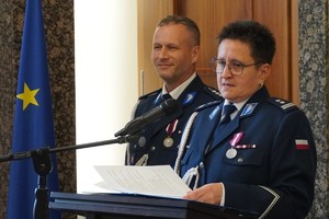 Na zdjęciu widać obchody Święta Policji w Żorach.