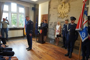 Na zdjęciu widać obchody Święta Policji w Żorach.