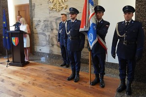 Na zdjęciu widać obchody Święta Policji w Żorach.