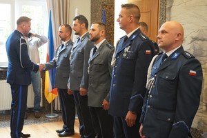 Na zdjęciu widać obchody Święta Policji w Żorach.