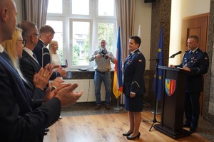 Na zdjęciu widać obchody Święta Policji w Żorach.