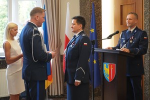 Na zdjęciu widać obchody Święta Policji w Żorach.