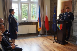 Na zdjęciu widać obchody Święta Policji w Żorach.