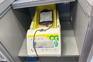 Na zdjęciu widać urządzenie służące do poboru krwi.