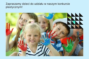 Na grafice widać dzieci oraz zaproszenie do udziału w konkursie.