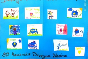 Na zdjęciu widać podziękowanie złożone na ręce policjanta.