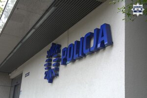 Na zdjęciu widać budynek żorskiej Policji.