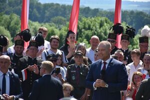 Na zdjęciu widać przebieg uroczystości w ramach Narodowego Dnia Powstań Śląskich