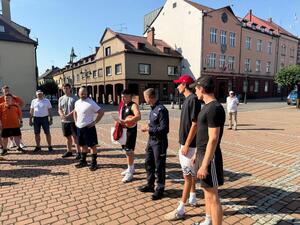 Na zdjęciu widać przebieg rywalizacji w ramach turnieju Streetballa w Żorach.