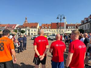 Na zdjęciu widać przebieg rywalizacji w ramach turnieju Streetballa w Żorach.