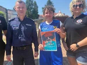 Na zdjęciu widać przebieg rywalizacji w ramach turnieju Streetballa w Żorach.