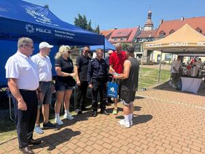 Na zdjęciu widać przebieg rywalizacji w ramach turnieju Streetballa w Żorach.