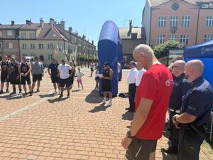 Na zdjęciu widać przebieg rywalizacji w ramach turnieju Streetballa w Żorach.